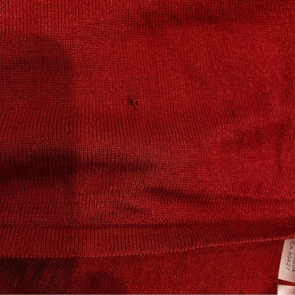 Magaschoni | Silk Cashmere Long Cardigan Maroon Button Front Size Small - Picture 7 of 7